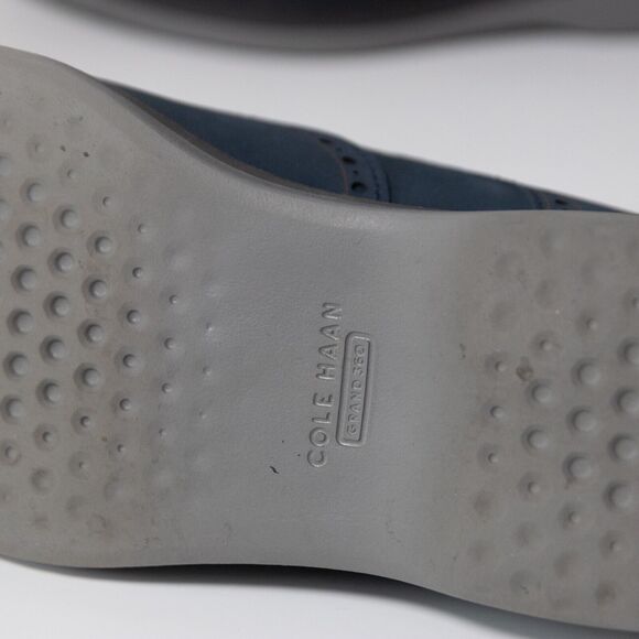 Cole Haan Mens Grand 360 Go-To Wingtip Oxford Blue Nubuck Leather Dress Shoe 9.5 main image 9